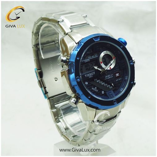 ساعت مچی تیسوت مردانه دو زمانه نقره ای | نقره ای | مشکی | TISSOT-23319.jpg