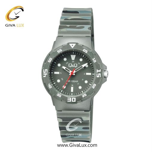 ساعت مچی اورجینال مردانه کیو اند کیو Q&Q طوسی | طوسی-چریکی| طوسی| کد رفرنس V07A-013VY