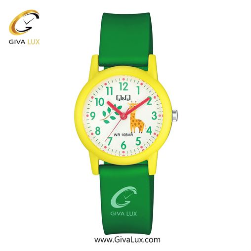 ساعت مچی اورجینال بچه گانه کیو اند کیو Q&Q زرد | سبز| سفید| کد رفرنس V23A-010VY