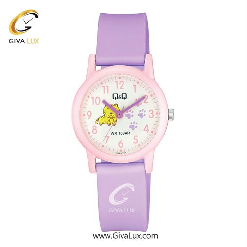 ساعت مچی اورجینال بچه گانه کیو اند کیو Q&Q صورتی | یاسی| سفید| کد رفرنس V23A-012VY