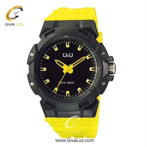 ساعت مچی اورجینال مردانه کیو اند کیو Q&Q تیتانیوم | زرد| مشکی| کد رفرنس V40A-003VY
