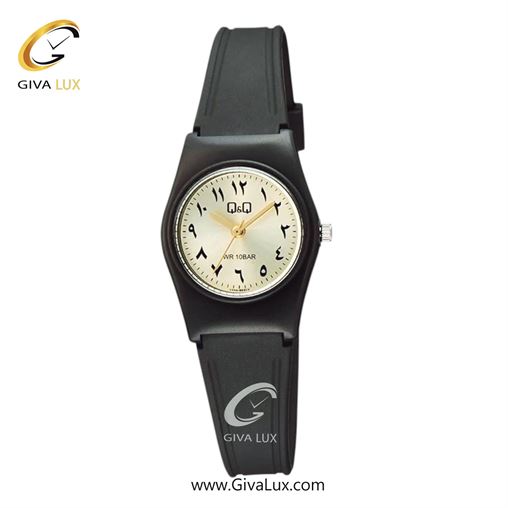 ساعت مچی اورجینال زنانه کیو اند کیو Q&Q مشکی | مشکی| طلایی| کد رفرنس V44A-003VY