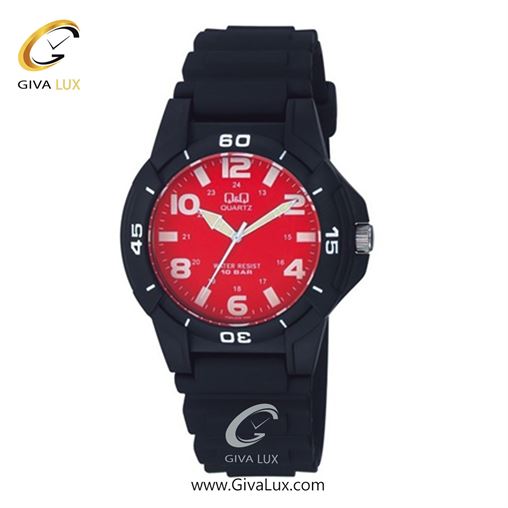ساعت مچی اورجینال مردانه کیو اند کیو Q&Q مشکی | مشکی| قرمز| کد رفرنس VQ84J008Y
