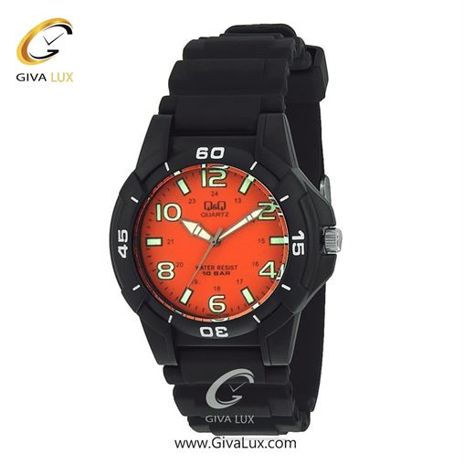 ساعت مچی اورجینال مردانه کیو اند کیو Q&Q مشکی | مشکی| نارنجی| کد رفرنس VQ84J010Y