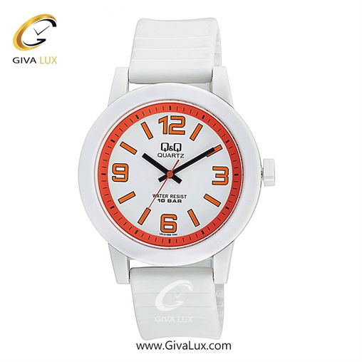ساعت مچی اورجینال زنانه کیو اند کیو Q&Q سفید | سفید| نارنجی-سفید| کد رفرنس VR10J009Y