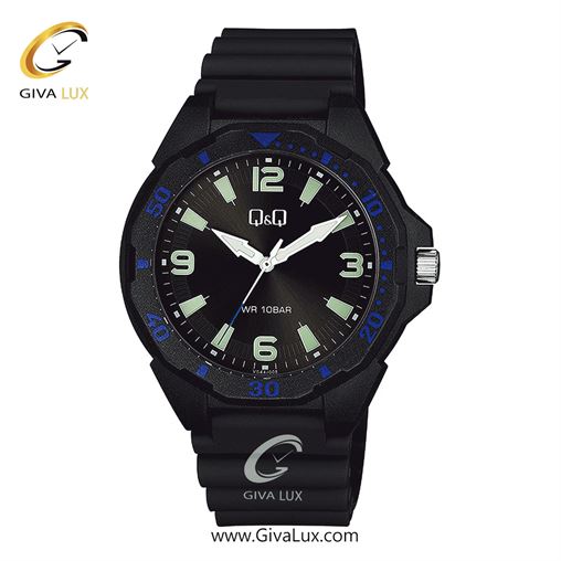 ساعت مچی اورجینال مردانه کیو اند کیو Q&Q مشکی | مشکی| مشکی| کد رفرنس VS44J008Y
