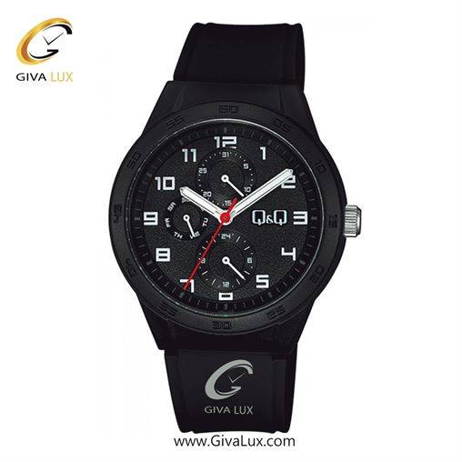 ساعت مچی اورجینال مردانه کیو اند کیو Q&Q سه موتوره فول تایم مشکی | مشکی| مشکی| کد رفرنس VS54J002Y