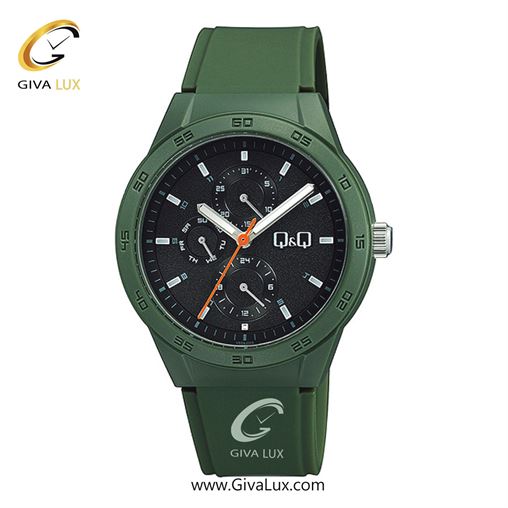 ساعت مچی اورجینال مردانه کیو اند کیو Q&Q سه موتوره فول تایم سبز خاکستری | سبز خاکستری| مشکی| کد رفرنس VS54J008Y