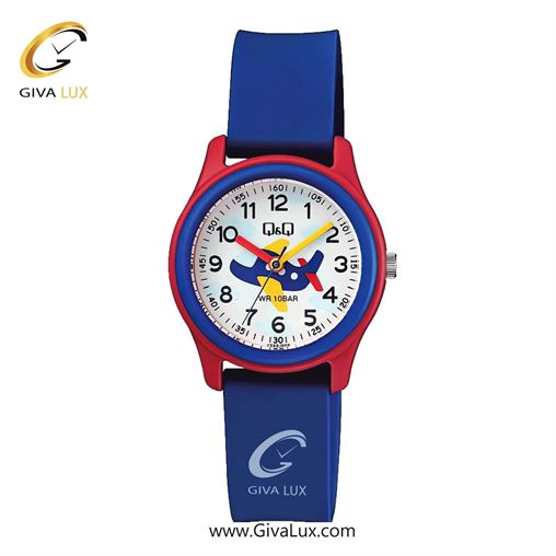 ساعت مچی اورجینال بچه گانه کیو اند کیو Q&Q قرمز-آبی | آبی| گلدار/طرحدار-سفید| کد رفرنس VS59J009Y