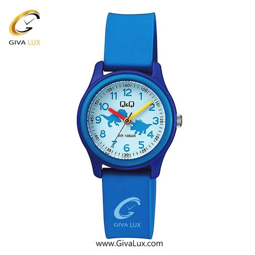 ساعت مچی اورجینال بچه گانه کیو اند کیو Q&Q سرمه ای-آبی | آبی| گلدار/طرحدار-آبی| کد رفرنس VS59J010Y