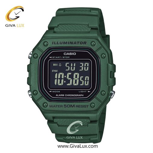 ساعت مچی اورجینال مردانه کاسیو Casio سبز | سبز| مشکی| کد رفرنس W-218H-3BVDF
