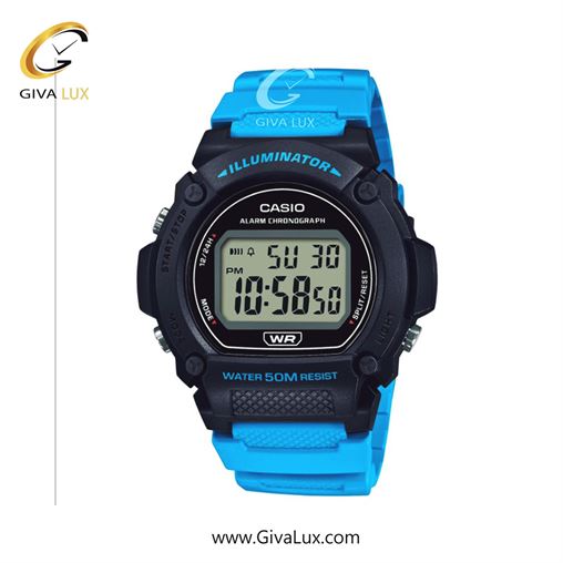ساعت مچی اورجینال مردانه کاسیو Casio مشکی | آبی| مشکی| کد رفرنس W-219H-2A2VDF