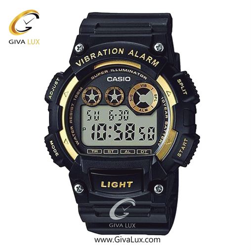 ساعت مچی اورجینال مردانه کاسیو Casio مشکی-طلایی | مشکی| مشکی| کد رفرنس W-735H-1A2VDF