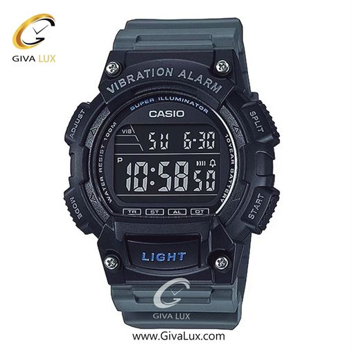 ساعت مچی اورجینال مردانه کاسیو Casio مشکی | طوسی| مشکی| کد رفرنس W-736H-8BVDF