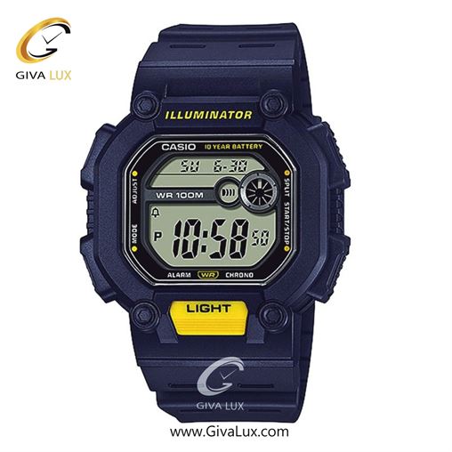 ساعت مچی اورجینال مردانه کاسیو Casio سرمه ای | سرمه ای| مشکی| کد رفرنس W-737H-2AVDF