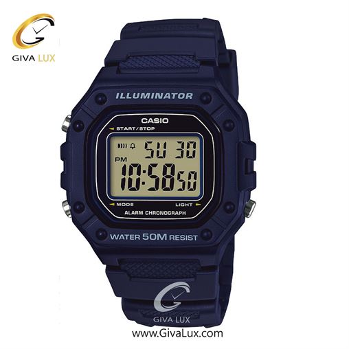 ساعت مچی اورجینال مردانه کاسیو Casio سرمه ای | سرمه ای| مشکی| کد رفرنس W-218H-2A