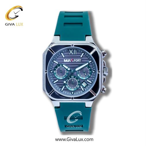 ساعت مچی اورجینال مردانه مکس فورت (MAXFORT) سه موتوره کرنوگراف تیتانیوم | سبزآبی| آبی| کد رفرنس W9D01-2-0