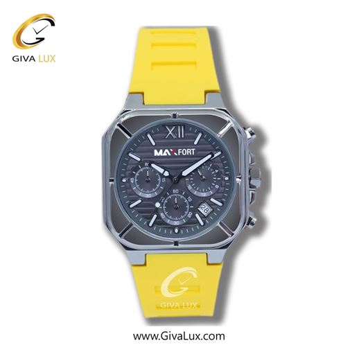 ساعت مچی اورجینال مردانه مکس فورت (MAXFORT) سه موتوره کرنوگراف تیتانیوم | زرد| طوسی| کد رفرنس W9D01-5-0