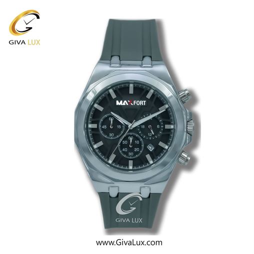 ساعت مچی اورجینال مردانه مکس فورت (MAXFORT) سه موتوره کرنوگراف تیتانیوم-نقره ای | سبز خاکستری| سبز خاکستری| کد رفرنس W9D03-0-0