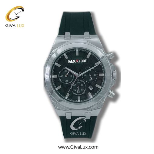 ساعت مچی اورجینال مردانه مکس فورت (MAXFORT) سه موتوره کرنوگراف نقره ای | سبز یشمی تیره| سبز یشمی تیره| کد رفرنس W9D03-4-0