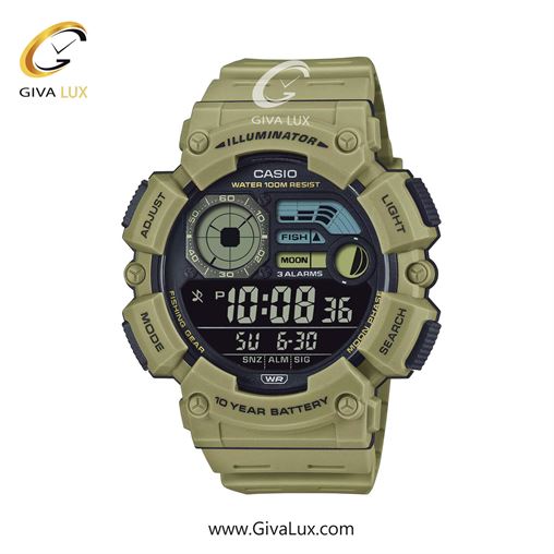 ساعت مچی اورجینال مردانه کاسیو Casio طلایی | طلایی| مشکی| کد رفرنس WS-1500H-5BV 