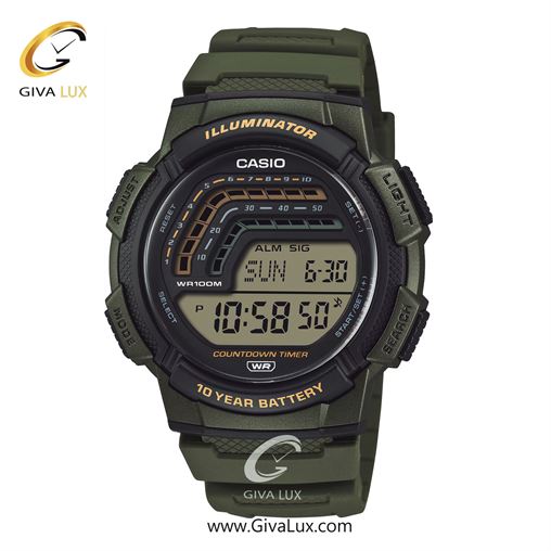 ساعت مچی اورجینال مردانه کاسیو CASIO مشکی-سبز | سبز| مشکی| کد رفرنس WS-1800-3AV