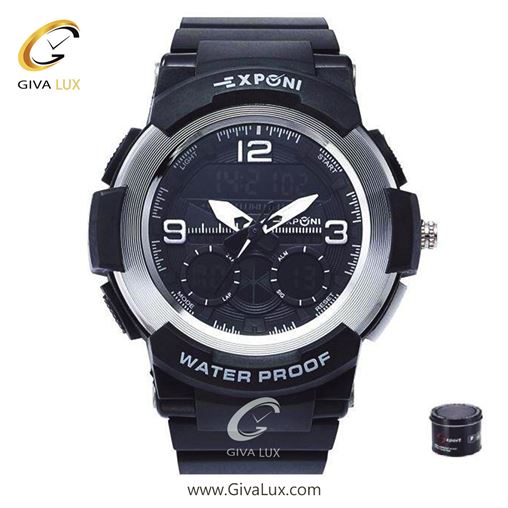 ساعت مچی دو زمانه دیجیتال سایز کوچک اکسپونی (طرح جی شاک-GSHOCK) exponi.jpg