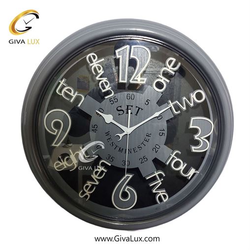 ساعت دیواری اورجینال ست PVC طوسی| کد رفرنس S40