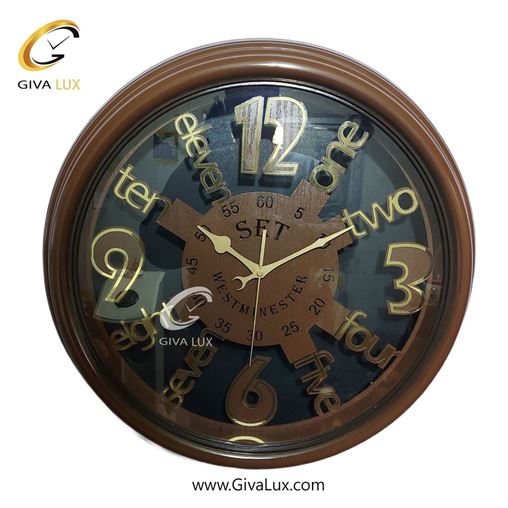 ساعت دیواری اورجینال ست PVC قهوه ای| کد رفرنس S40