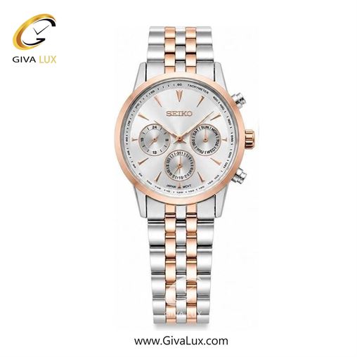 ساعت مچی  زنانه سیکو SEIKO سه موتوره فول تایم طلایی | نقره ای-طلایی| کرم| seiko-41L.jpg
