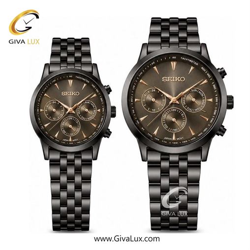ساعت مچی  ست سیکو SEIKO سه موتوره فول تایم مشکی | مشکی| مشکی| seiko-43.jpg