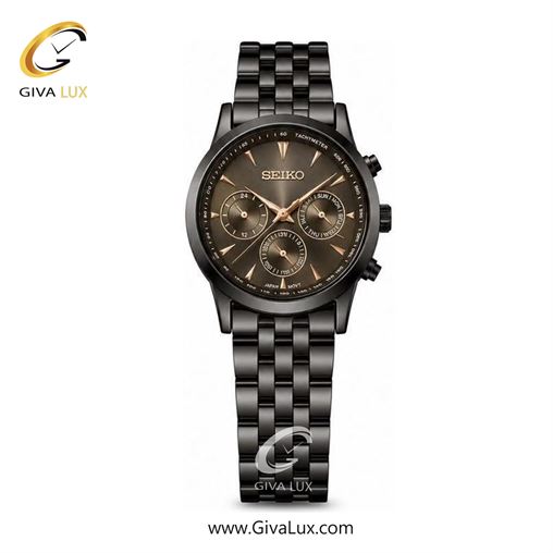 ساعت مچی  زنانه سیکو SEIKO سه موتوره فول تایم مشکی | مشکی| مشکی| seiko-43L.jpg