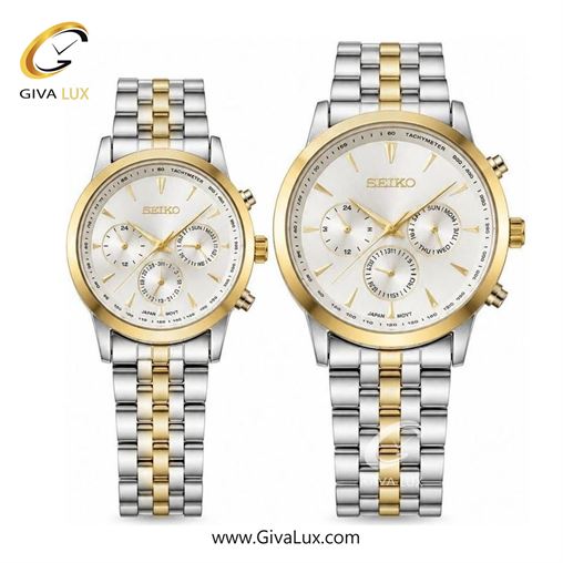 ساعت مچی  ست سیکو SEIKO سه موتوره فول تایم طلایی | طلایی-نقره ای| طلایی| seiko-46.jpg