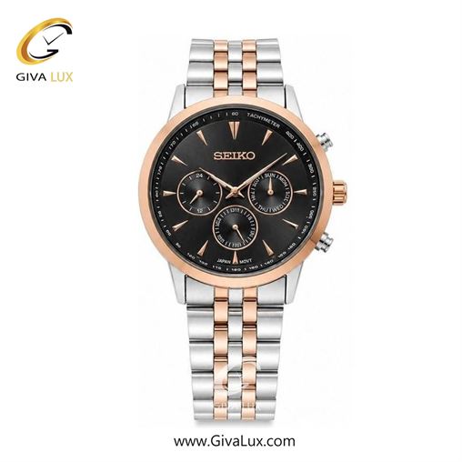 ساعت مچی  مردانه سیکو SEIKO سه موتوره فول تایم رزگلد | نقره ای-رزگلد| رزگلد| seiko-48G.jpg
