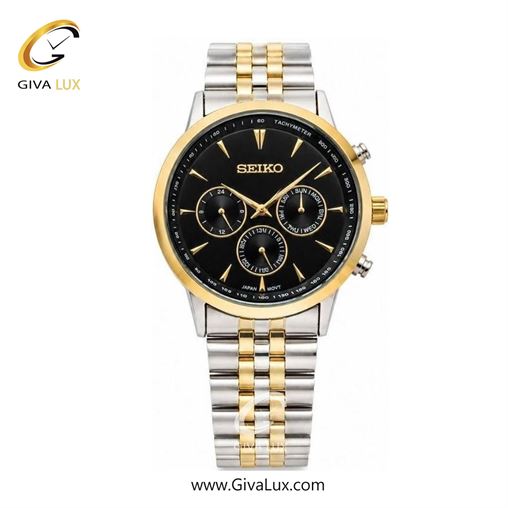 ساعت مچی  مردانه سیکو SEIKO سه موتوره فول تایم طلایی | طلایی-نقره ای| نقره ای| seiko-57G.jpg