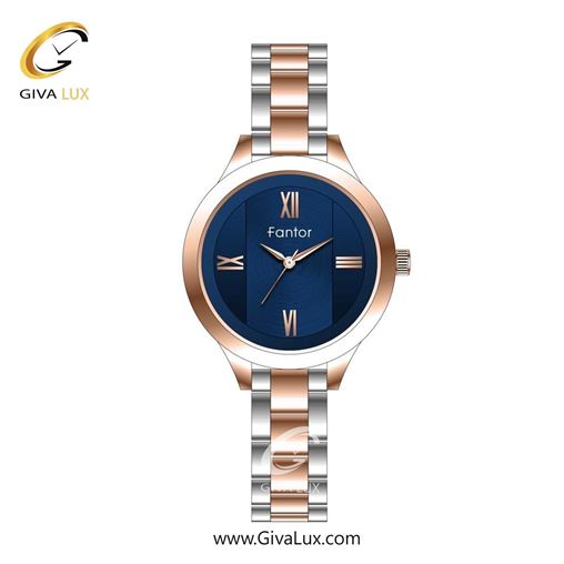 ساعت مچی اورجینال زنانه فانتور رزگلد | رزگلد-نقره ای| سرمه ای| کد رفرنس WF1036-rg