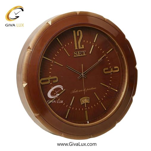 ساعت دیواری اورجینال ست PVC عسلی| کد رفرنس استایل