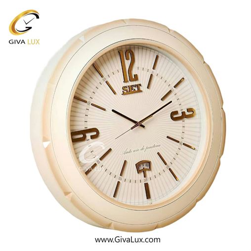 ساعت دیواری اورجینال ست PVC شیری| کد رفرنس استایل