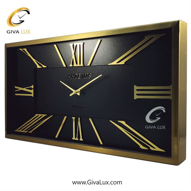 ساعت دیواری اورجینال آرتمیس آلیاژ فلزی مشکی| کد رفرنس 12741، مدل: 2027SilverBlack 2027-Gold-Black-2.jpg