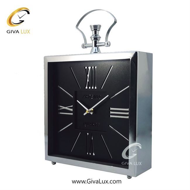 ساعت رومیزی آلیاژ فلزی| 2030-Silver-Black-2.jpg