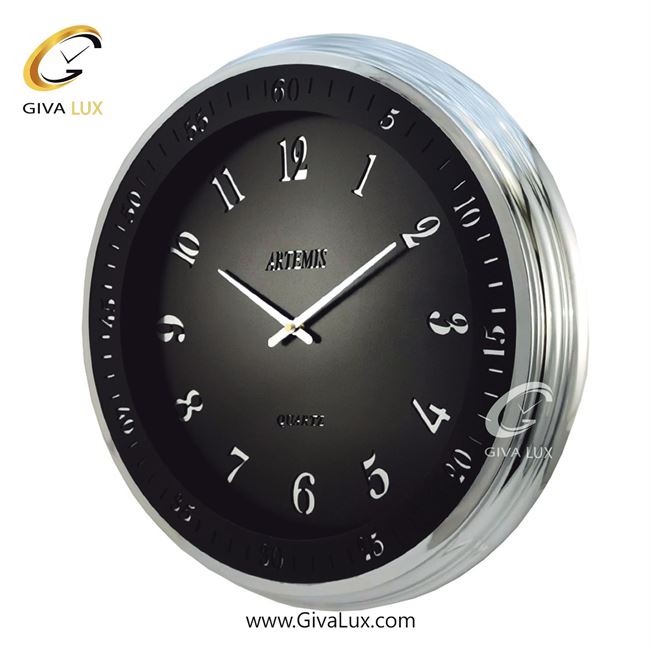 ساعت دیواری اورجینال آرتمیس آلیاژ فلزی طلایی| کد رفرنس 90017، مدل: 2037GoldBlack 2037-Silver-Black-2.jpg
