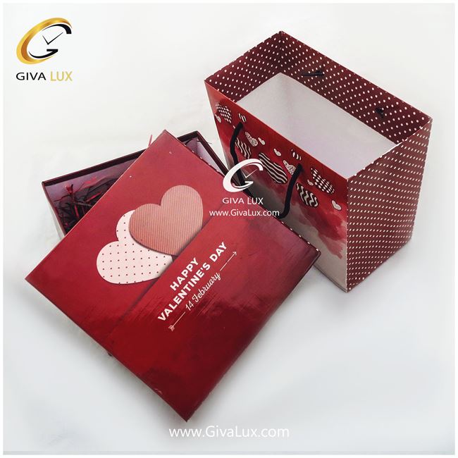 جعبه کادویی 18 سانتی متری قرمز