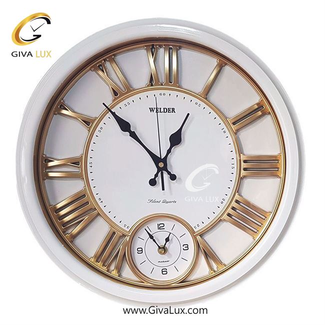 ساعت دیواری اورجینال ولدر PVC سفید| کد رفرنس 520