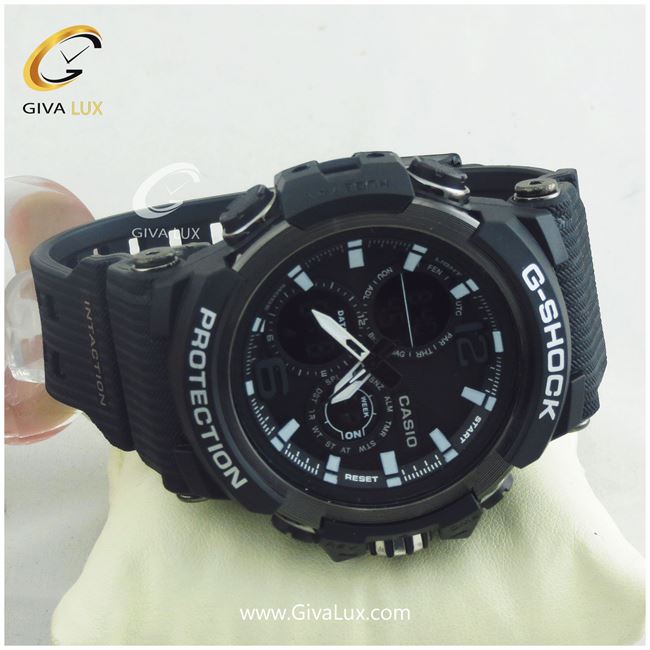 ساعت مچی اسپرت کاسیو جیشاک G-shock دو زمانه مشکی