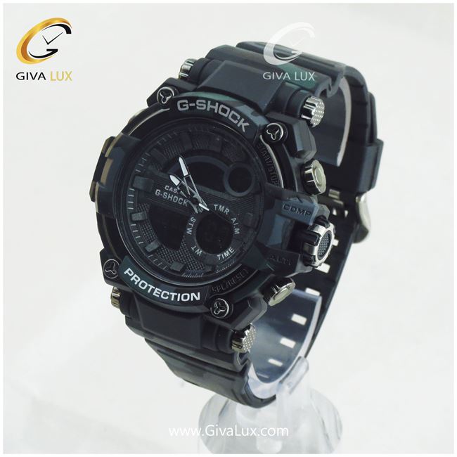 ساعت مچی اسپرت کاسیو جیشاک G-shock دو زمانه چریکی