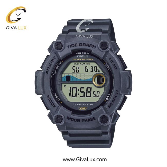 ساعت مچی اورجینال مردانه کاسیو Casio طوسی | طوسی| مشکی| کد رفرنس WS-1300H-8AVDF