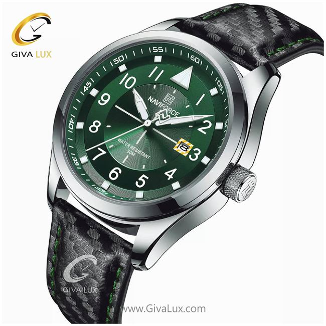 ساعت مچی مردانه بند چرم مشکی نوی فورس NF8022 8022bgn1.jpg