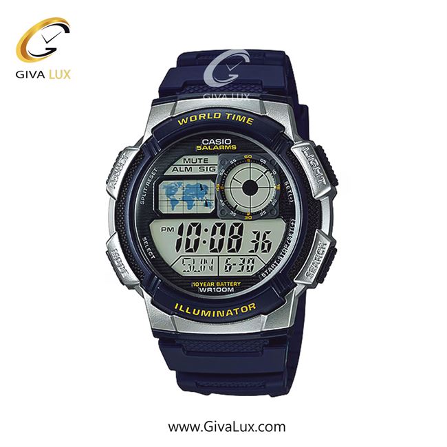 ساعت مچی اورجینال مردانه کاسیو Casio نقره ای-آبی | آبی| مشکی| کد رفرنس AE-1000W-2A