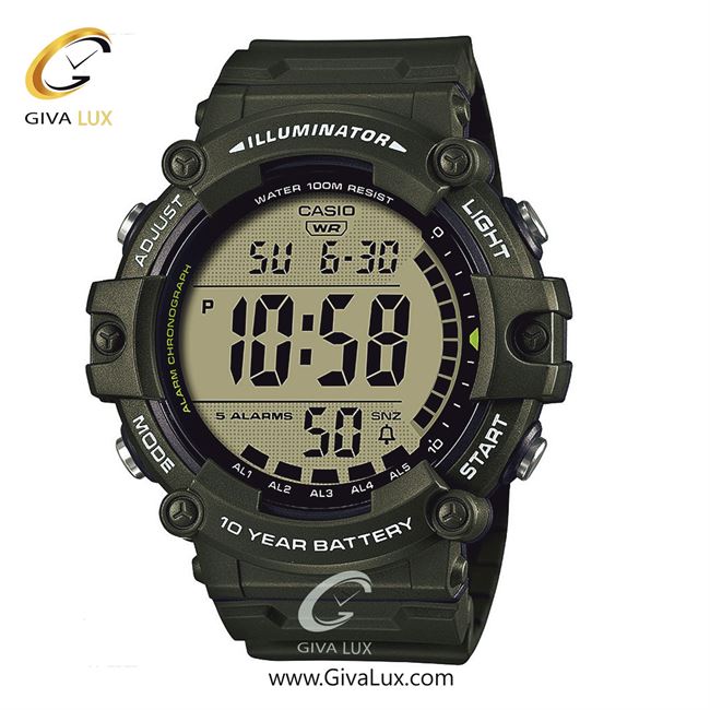 ساعت مچی اورجینال مردانه کاسیو Casio سبز | سبز| مشکی| کد رفرنس AE-1500WHX-3AVDF