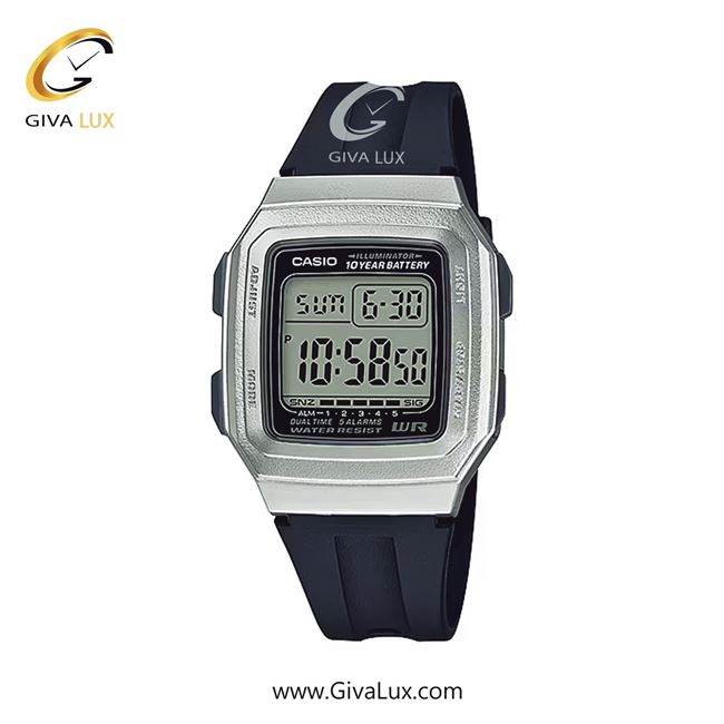 ساعت مچی اورجینال مردانه کاسیو Casio نقره ای | مشکی| نقره ای| کد رفرنس F-201WAM-7AVDF